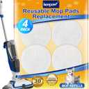 KEEPOW Spinwave Replacement Pads Compatible with Bissell Spinwave Hard Floor Mop 2039a Series 2124, 20399, 2307, 2315A, 23157, 2039A, 20393 Spin Mop Pad for Floor Cleaner (4 Pack)