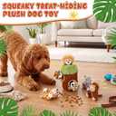 Skylety 7 Pieces Hide and Seek Dog Toys Activity Puppy Chew Squeaky Toys Plush Stuffing Burrow Woodland Stuffing with Squeakers for Small Medium Pets Dogs Puppy Gift(Lovely, Small)