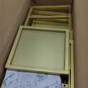 Metal Floating Bar Liquor Shelves 2 Tier, Wall Mounted Wine Rack with Glass Holder Storage, Wall Bar Shelf Wine Display Storage Holder for Kitchen Dining Room Bar (Gold)