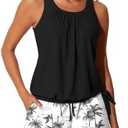 Summer Mae Blouson Women’s Tankini Swimsuits with Shorts Tummy Control Bathing Suits Side Pockets 2026,  Small