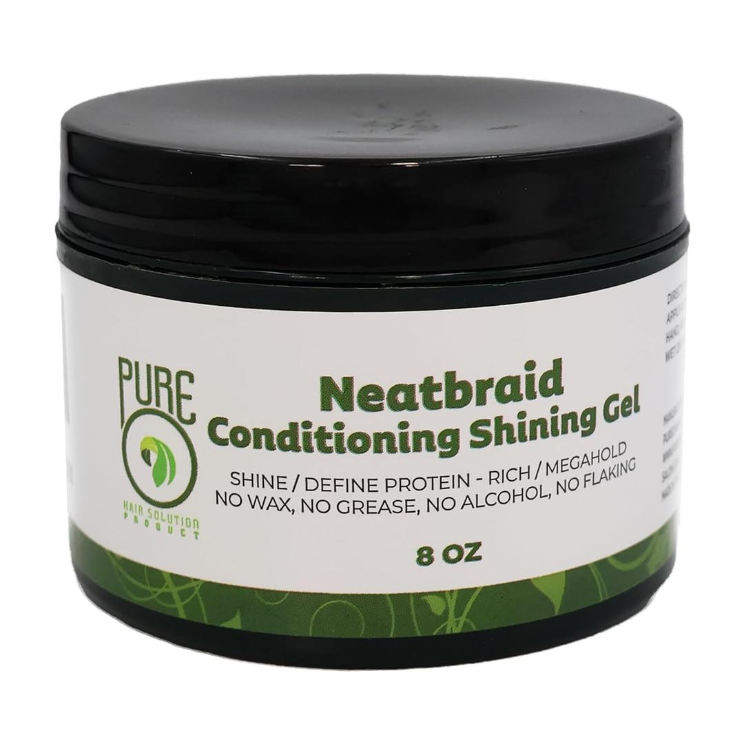 Pure O Hair Solution Product Neatbraid Conditioning Shining Gel 8 Oz (Pack of 1)