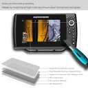 Premium Tempered Glass Screen Protector designed for Humminbird Helix 8 Fish Finder G3N/G4N 8 Inch Touchscreen Accessories 9H Anti Scratch (HD Clear)