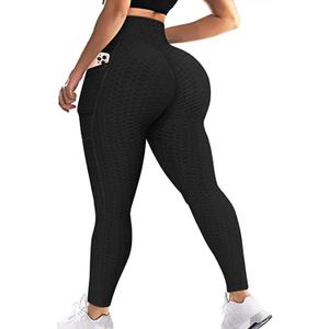 JGS1996 Butt Lifting Leggings for Women Tummy Control Workout Yoga Pants High Waisted Scrunch Booty Gym Tights (X-Large, #14 With Pockets Black)