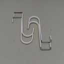 Over the Door Hooks 4Pcs L=5.5" Fit 1 3/8" Door Steel with White Rubber Coating Hanging Towel Robe Clothing Hanger for Bathroom Room Wreath Ironing Board Holder Cute Thin Single Heavy Duty