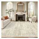 Washable Area Rug 8x10, Large Soft Rugs for Living Room Vintage Beige Carpet 8x10 Area Rugs for Bedroom Dining Room Non-Slip Stain Resistant Under Table Rug