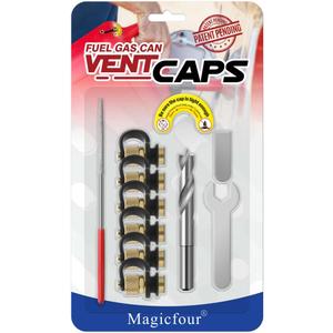 Magicfour Fuel Gas Can Vent Caps, 6 Pack Fuel Gas Tank Vent Caps Gas Can Replacement Vent Plug Gas Jug Vent Caps for Gas Fuel Water Can Jug to Allow Faster Flowing