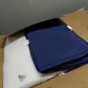 Summsun Outdoor Chair Cushions Set of 6: Waterproof & Fade Resistant Seat Cushion for Patio Furniture - 19 x 19 x 2 Inch Chair Pads with Ties and Hidden Zipper - Patio Chair Cushion Replacement, Navy