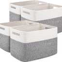 OIAHOMY 4 Pack Storage Baskets for Organizing, Small Bins