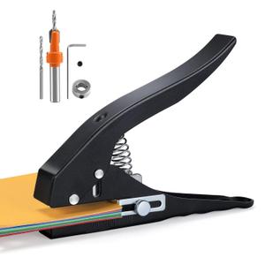 8mm Heavy Duty Hole Puncher Single, Circle Hole Punch Paper Punch Hand-Held Round Single Hole Punch for ID Cards PVC Cards Badge Photos Easy Install