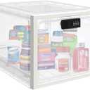 Large Medicine Lock Box for Safe Medication, Lockable Storage Box for Fridge/Snacks Food, Phone Lock Boxes with Combination Code for Home/Dorms/Office Storage Lockers