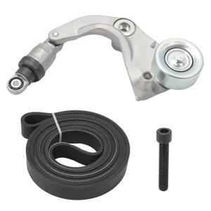 31170-RWK-005 Belt Tensioner Assembly with Pully with Serpentine Drive Belt with Bolt for 2007-2011 Civic 1.8L K070855