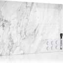 Magnetic Dry Erase Board - 24'' x 18'' Decorative Magnetic Board for Wall - White Board - Magnet Board Display Board - White Marble