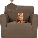 MAXIJIN Chair Covers for Living Room 1 Piece Stretch Sofa Chair Slipcovers with Arms (31"-46") Furniture Protector for Dog Pet Couch Armchair Cover (Chair, Diamond Pattern Brown)