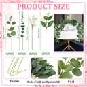Zeyune 12 Pcs Pink Satin Table Runners With120 Pcs Artificial Eucalyptus Leaves Stems for DIY Wedding Baby Shower Table Decor 12'' x 108'' Tables Runners for Boho Party Home Engagement Party Decor