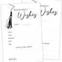 4 x 20 Graduation Party Wishes and Advice Cards, Grad Party Announcement Graduation Wish Card, Grad Celebration Party Activity Favor Supplies -b02