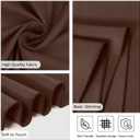 8 Pack Brown Table Cloth 60 x 102 Inch Rectangular Tablecloths for 6 Foot Rectangle Tables, Wrinkle Resistant Brown Tablecloth Washable Polyester Fabric for Buffet Wedding Party Banquet