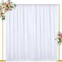 Wokceer 10x10 FT Backdrop Stand Heavy Duty Pipe and Drape Kit, Adjustable Gold Backdrop Stand for Wedding Birthday Party Photography Photo Booth Background Christmas Decoration