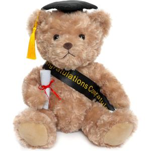 WEIGEDU Graduation Gift Teddy Bear Stuffed Animal Plush Toy with Cap, Sash & Diploma, Graduation Gift for Kids, Students, Boys & Girls, 12 Inch