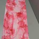Floerns Women's Floral Print Off Shoulder Short Sleeve Ruched Bodycon Long Dress M