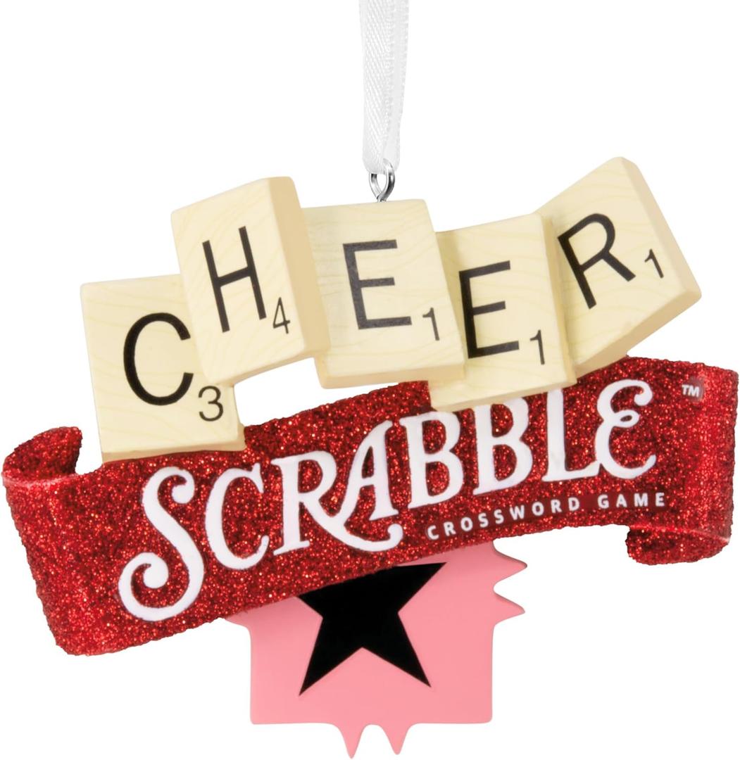 2 x Hallmark Hasbro Scrabble Christmas Ornament