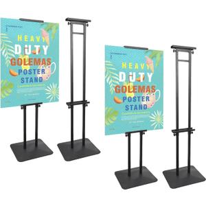 Poster Board Stand for Display, Floor Sign Holder for Banner Foam Board with 5.2lb Super Heavy Duty Base, Double Sided Display and Height Adjustable, for Business Advertising (4Pack)