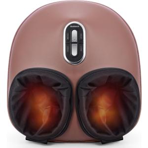 Nekteck Shiatsu Foot Massager Machine with Soothing Heat, Deep Kneading Therapy, Air Compression, Improve Blood Circulation and Foot Wellness,Relax for Home or Office Use(Brown)