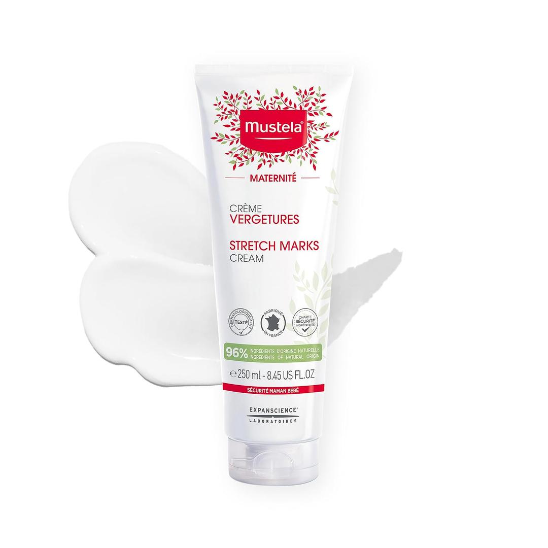 Mustela Maternity Stretch Marks Cream for Pregnancy - Natural Skincare Massage Moisturizer with Natural Avocado, Maracuja & Shea Butter - Lightly Fragranced or Fragrance Free - Various Sizes