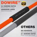 Dowire Heat Shrink Tubing 3/16" - Adhesive Lined - 3:1 Ratio - Waterproof Marine Grade Shrink Tube - Wire Shrink Wrap Tubing - Black - 35 Feet