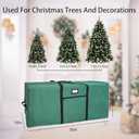 Christmas Tree Storage Bag - Fits Up to 7.5Ft Tall Detachable Xmas Holiday Trees, Extra Large Heavy Duty With Wheels, Durable Waterproof (Green, 7.5ft)