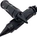 1" Motorcycle Handlebar Grips Bar Grip 24.5mm 26mm Thruster Grip for Harley Yamaha Suzuki by D1M (Black)