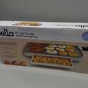 bella 10" x 20" Electric Griddle with Warming Tray, EverGood Ceramic Nonstick Coating & Removable Temperature Probe, Dishwasher-Safe Drip Tray & Cool Touch Handles, 1500 Watt, Oatmilk
