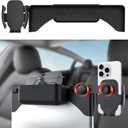 Premium Tesla Phone Mount & Holder for Model Y (2019-2024) & Model 3 (2018-2023),Snap-On Screen Clip with Scratch-Free Felt Base, Solid Alloy Arm
