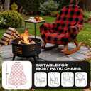 Reversible Double Sided Chair Blanket for Adults, Waterproof Cozy Sherpa Camping Blanket All-Season Use Folding Outdoor Chair Covers for Patio, Bonfire, Pool & Adirondack Chair (Includes Carry Bag)
