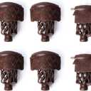 GSE Games & Sports Expert Set of 6 Heavy Duty PU Leather Billiard Pool Table Pockets, Billiard Pool Table Accessories (Walnut - Diamond)