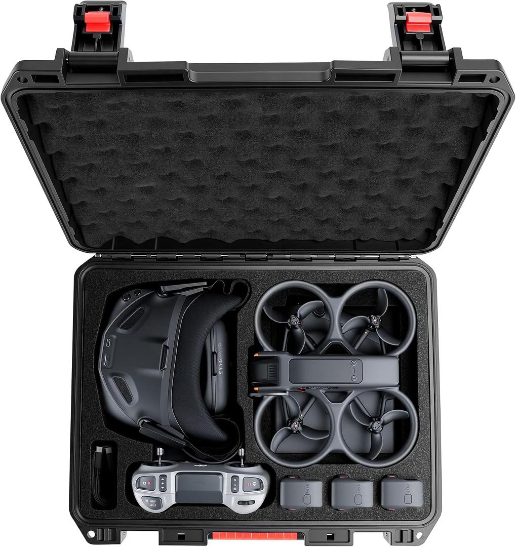 FPVtosky Hard Case for DJI Avata 2 Drone/Fly Smart Combo(for DJI Goggles N3, CASE ONLY), Waterproof Carrying Case for RC Motion 3, FPV Remote Controller 3 and Battery Accessories