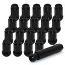20 PCS 1/2-20 Black Lug Nuts, 1.35" Tall Hex Trailer Lug Nuts, 60 Degree Conical Cone Seat with Socket Key, Wheel Lugnuts Compatible with Jeep Cherokee 1984-2001, Jeep Wrangler JK 1987-2018