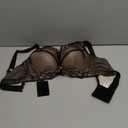 Women Push Up Bra Plus Size Floral Lace Underwire Soft Everyday Bras Widen Band (38C, Sheer-black)