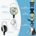 Immaturus Floral Chickens Lanyards for ID Badges, Cute Rooster Badge Holder Retractable Badge Reel, Animal Lanyard Id Holder Clip, Keychain Name Tag ID Card Protector Teacher Women Doctor Office Gift