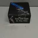 Automatic Dusk to Dawn Solar Powered Flag Pole Light with Brighter LEDs - Fits Most 1 Diameter flagpoles - Mounts on Top (Universal Connector)