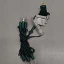 Aurelema 10 Bulbs Mini Christmas Lights String Warm White Vintage Short Strand String Lights, Clear Bulbs Wire Fit Light up Christmas Decorations, 4 Bulb Spacing, Connectable End-to-end(Green, 5.5ft)