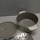 Goodful All-In-One Pot, Multilayer Nonstick, High Performance Cast Dutch Oven With Matching Lid, Roasting Rack And Turner, Made Without PFOA, Dishwasher Safe Cookware, 4.7-Quart, Linen