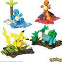 MEGA Pokmon Building Toys Set Kanto Region Team with 130 Pieces, 4 Poseable and Articulated Characters, 2 Inches Tall, for Kids