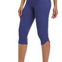 baleaf Womens 17" High Waisted Capri Leggings with Pockets Tummy Control Yoga Gym Capris Pants, L