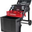 CRAFTSMAN 22-in. Rolling Tool Box with Wheels, Black, Plastic, Lockable (CMST20880)