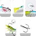 Super Durable TPE Fishing Lures for Crappie Trout WalleyeLifelike Shrimp Crayfish Swimbait,Pre-Rigged Fishing Jig Lures for Freshwater and Saltwater (DG&B&YP&P-4pcs)