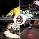 YZONI 2 Pack LED Work Light Rechargeable, 2 COB 2500LM Folding Portable Flood Light with Magnetic Base and 360 Rotation Stand, Spotlights for Camping Car Repairing Emergency Job Site Lighting