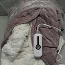 Electric Heated Blanket 72"x84" Full Size - Dual-Sided with Microplush & Sherpa Fabric, 4 Heat Settings & 10 Hours Auto Off, Machine Washable - Berry