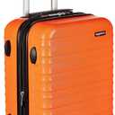 Amazon Basics 21" Hardside Carry-On Luggage with Spinner Wheels, Expandable for Up to 25% More Space, Scratch-Resistant Hardshell Suitcase, Telescoping Handle, Orange