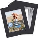 Somime 10 Pack Black Acid Free Precut Picture Mats 16x20 for 11x14 Photos