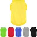 Elevate Your Dog's Fashion Quotient with Colorful and Breathable Sleeveless Cotton Shirts! Perfect Pet Apparel for Small to Medium Dogs Yellow 3XL